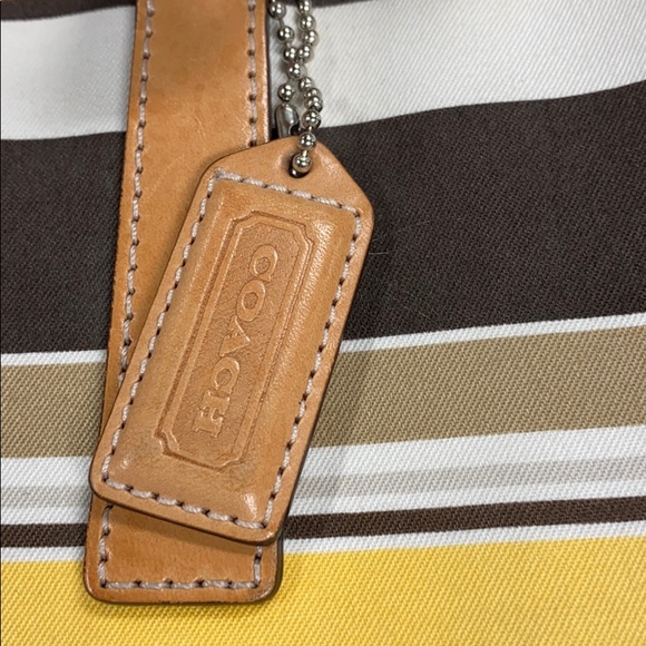 Vintage Coach striped satchel - Picture 2 of 5